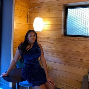 Off the Shoulder Velvet Dress